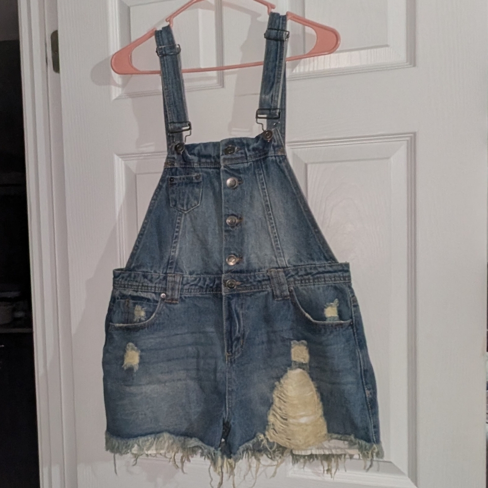 Hot Kiss Blue Denim Overalls